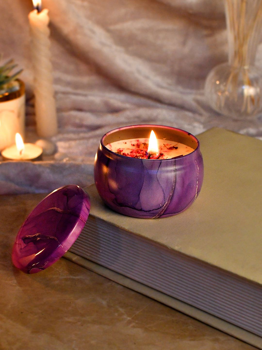 Petite Purple Serenity Essential Candle