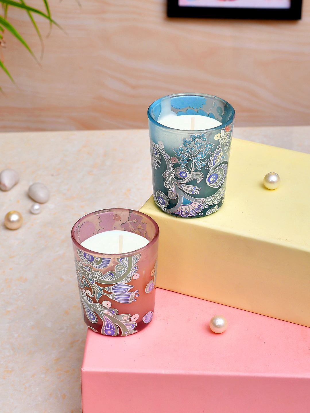 Set of 2 Illuminated candle