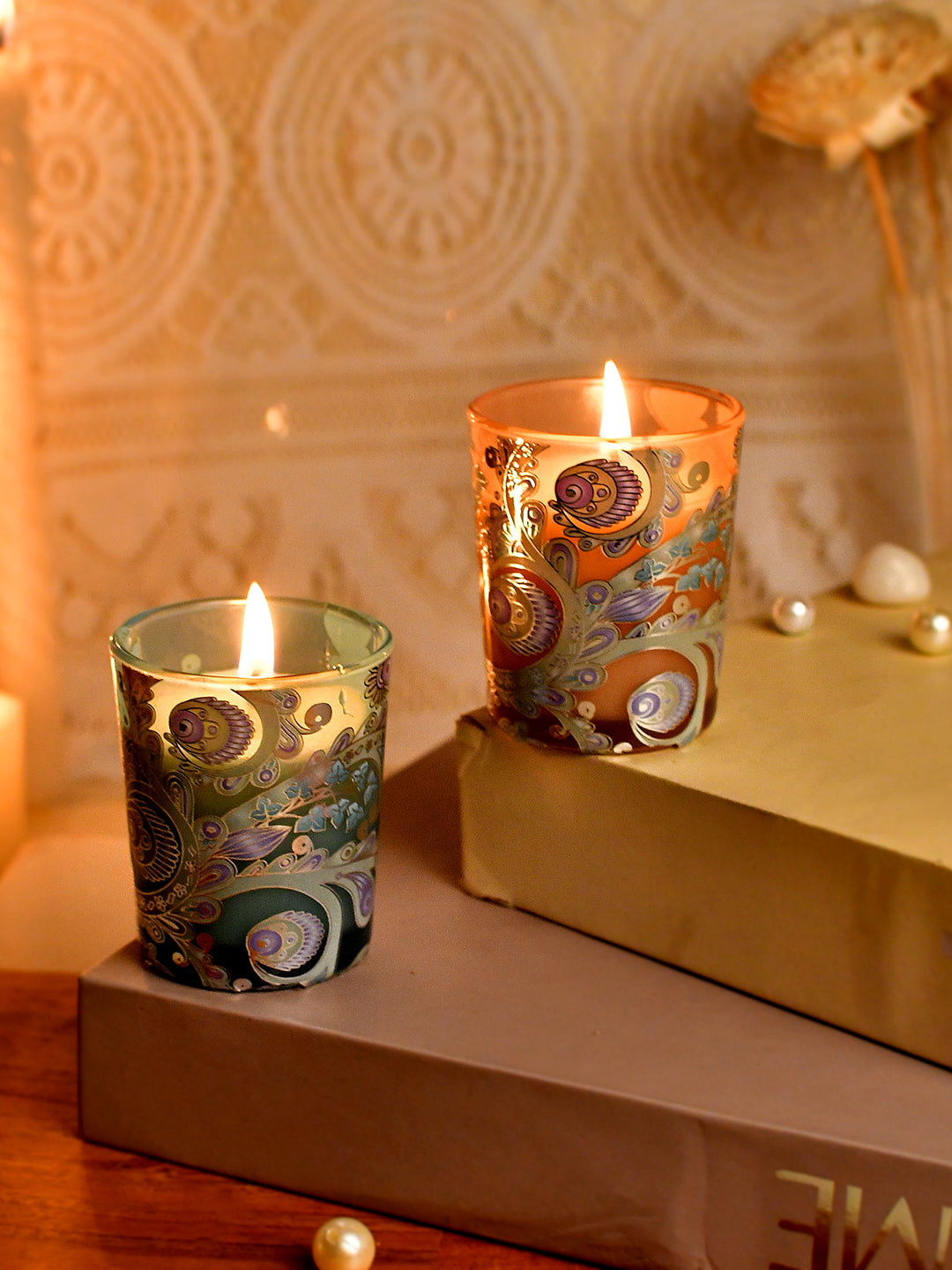 Set of 2 Illuminated candle