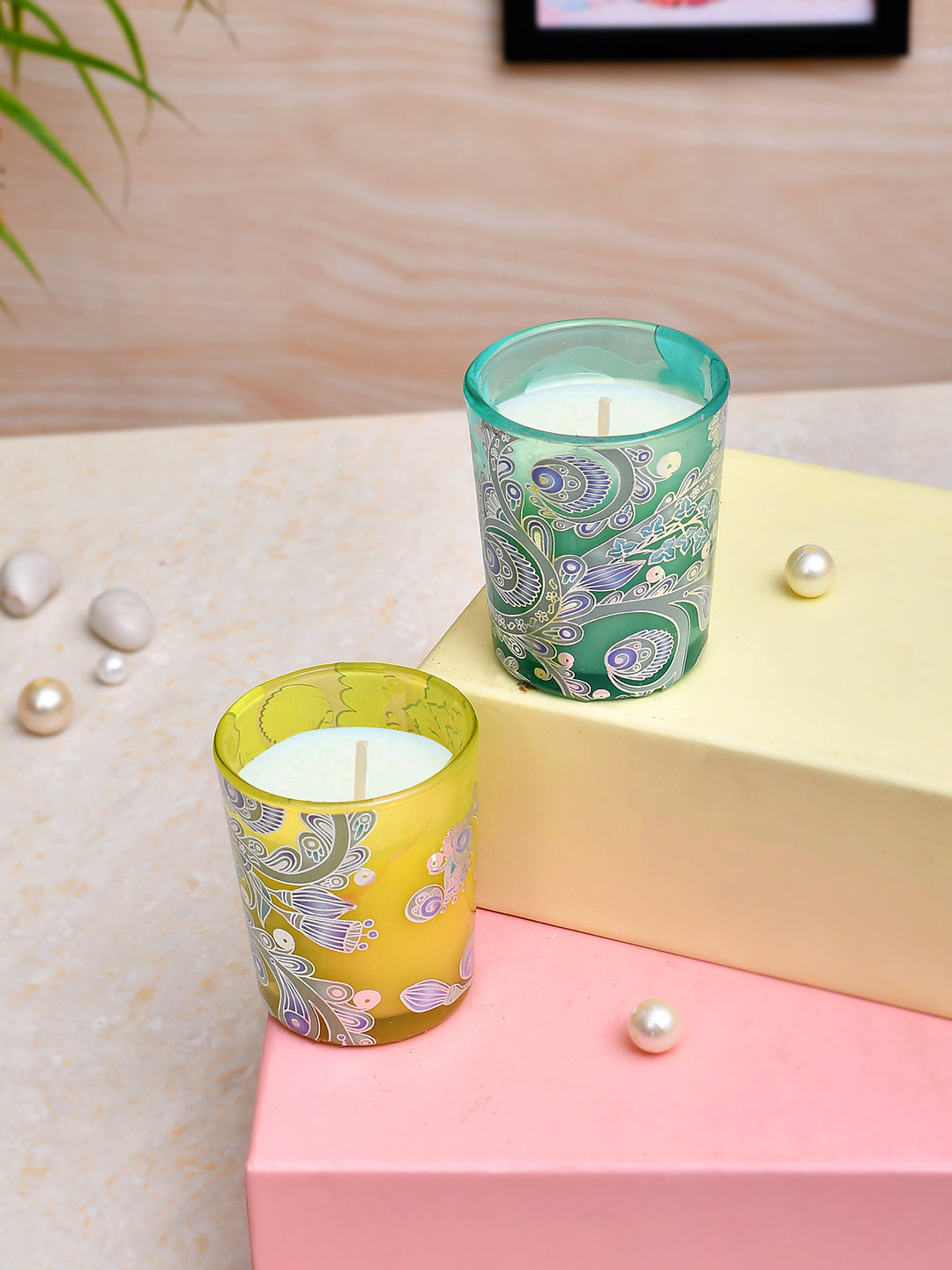 Set of 2 Illuminated candle