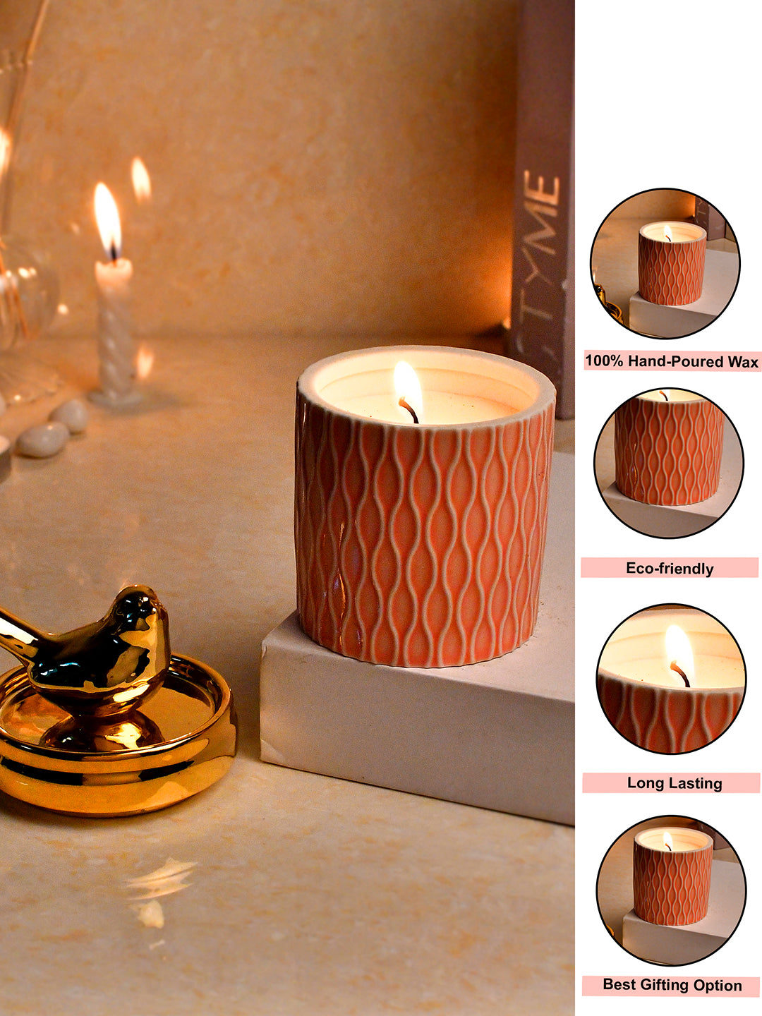 Mindful Melodies Candle with Bird Lid