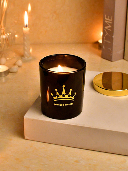 Scented Candle in Black Jar