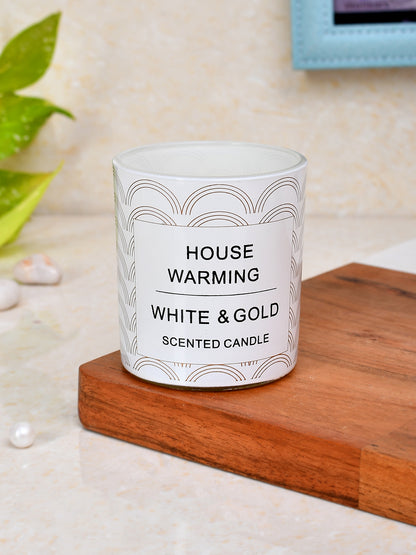 White & Gold Scented Candle