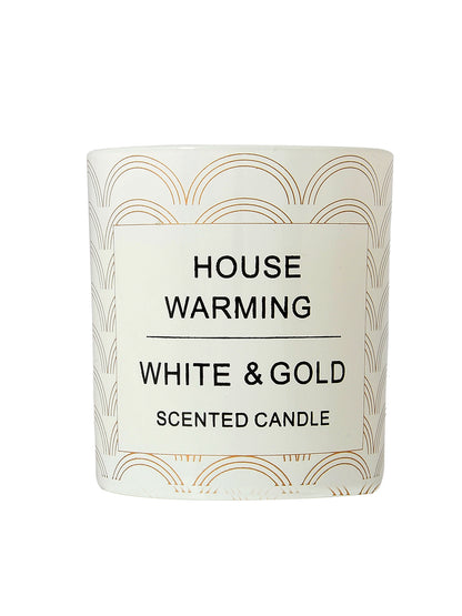 White & Gold Scented Candle