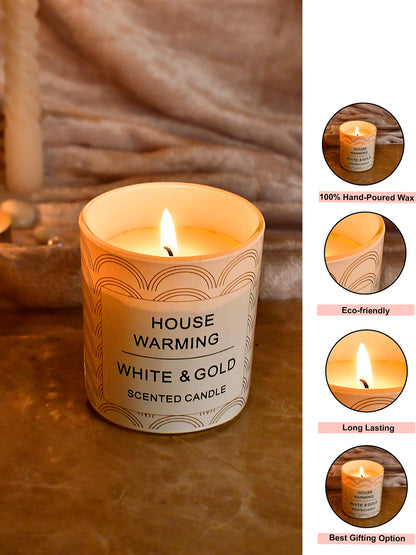 White & Gold Scented Candle