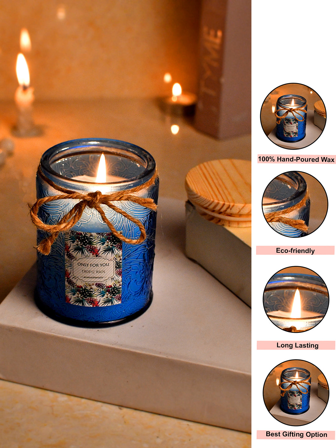 Aromatherapy Candle Jar with Wooden Lid