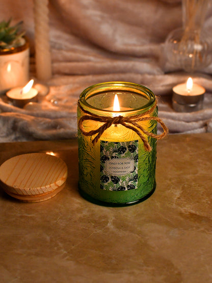 Aromatherapy Candle Jar with Wooden Lid