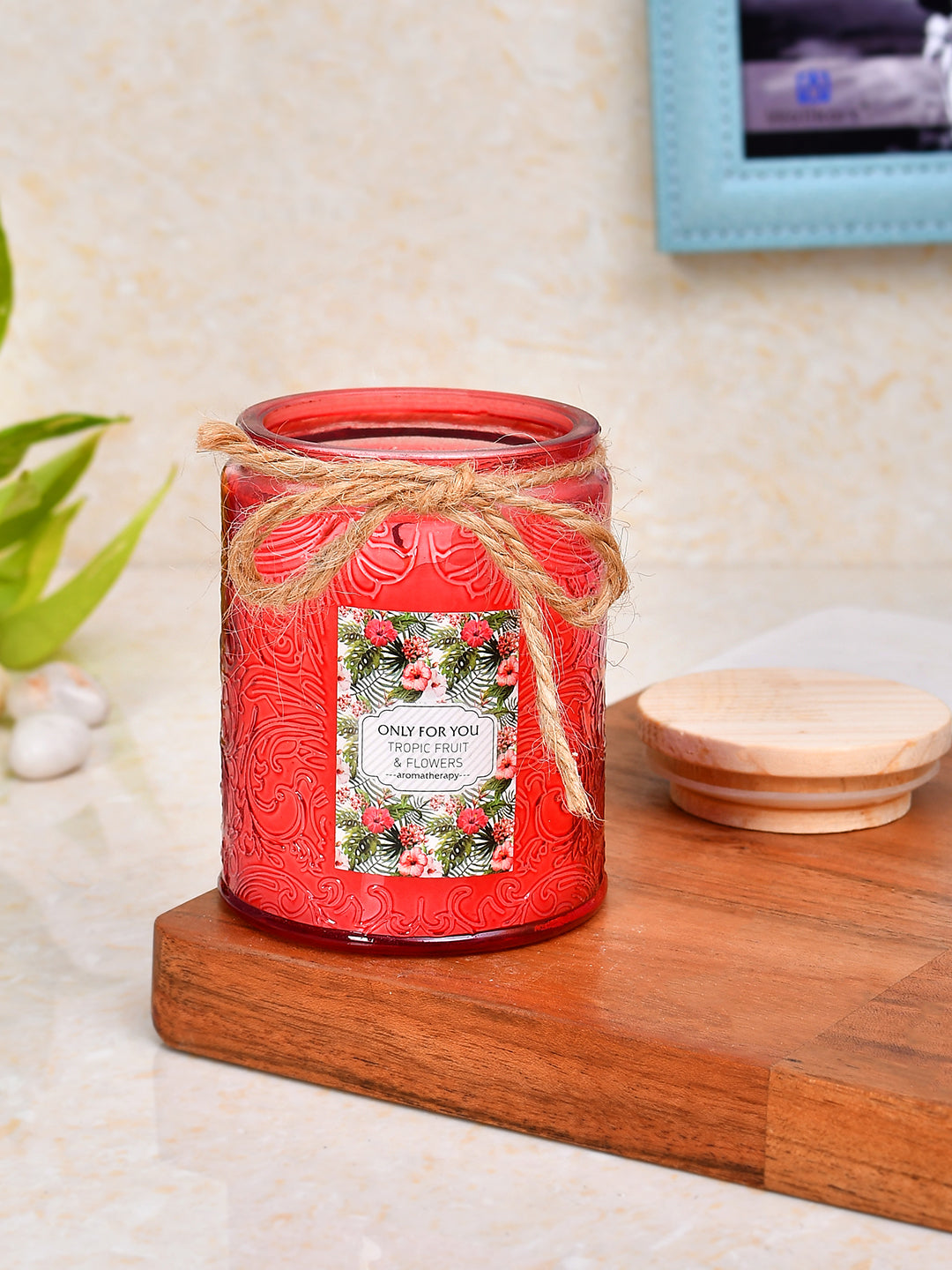 Aromatherapy Candle Jar with Wooden Lid