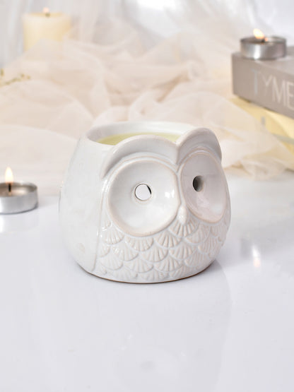 White Ceramic Owl Oil Diffuser