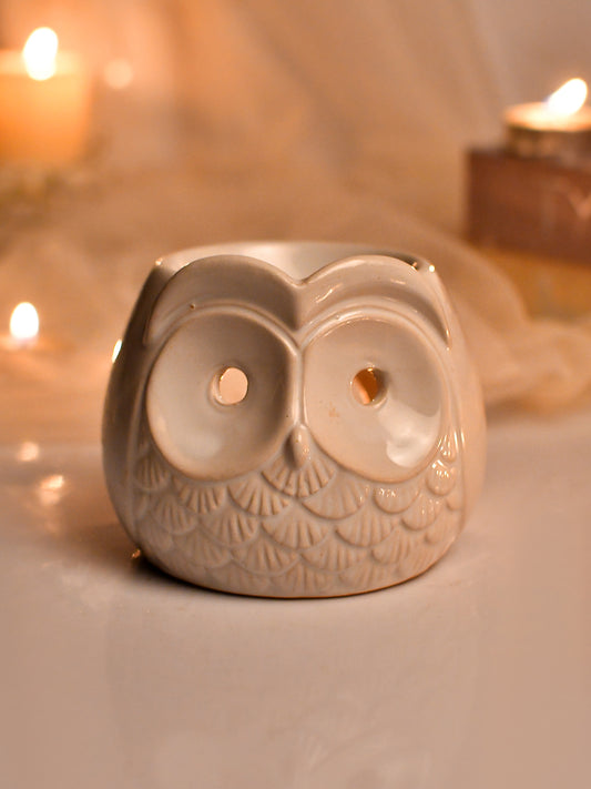 White Ceramic Owl Oil Diffuser