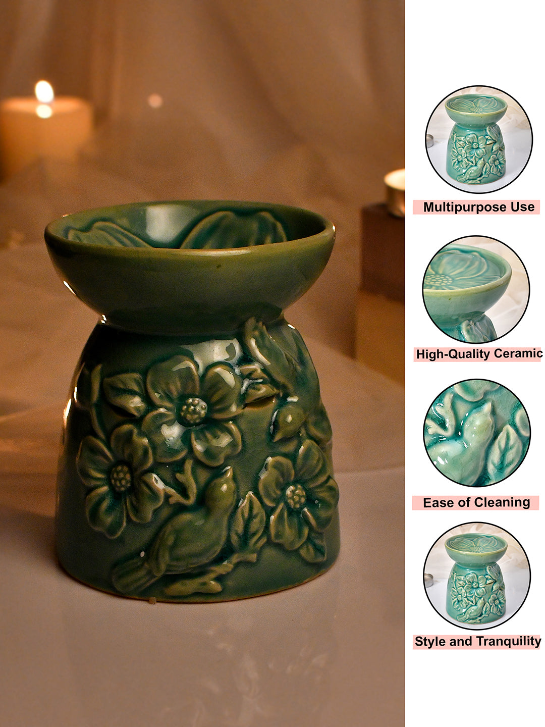 Floral Serenity Ceramic Oil Diffuser