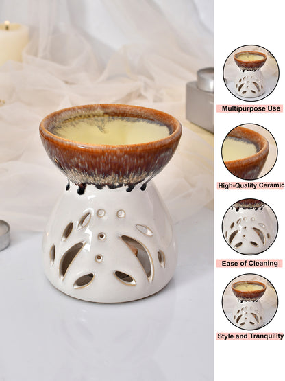 White Ceramic Blissful Fragrance Oil Diffuser