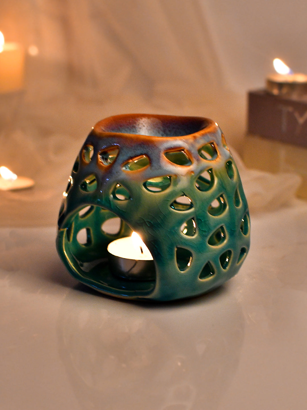 Aroma Mist Ceramic Blue Oil Diffuser