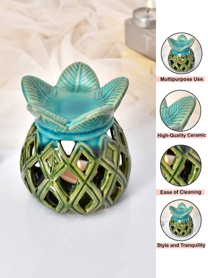 Green Ceramic Pineapple Aromatherapy Oil Diffuser