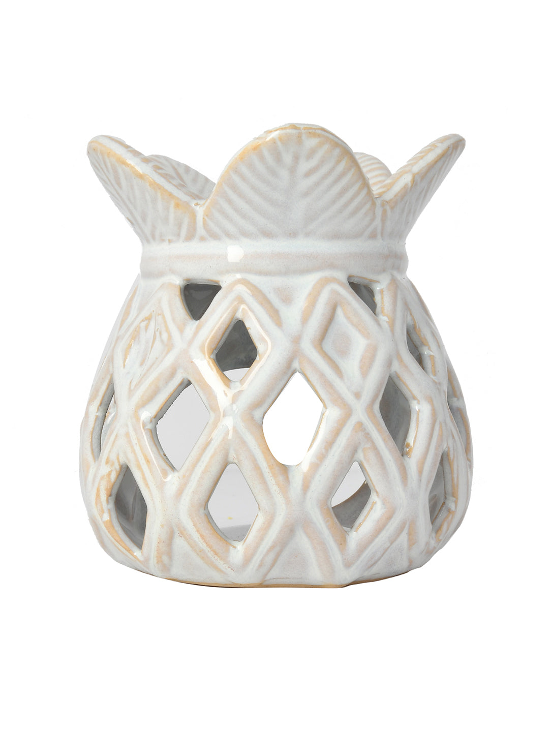 White Ceramic Pineapple Aromatherapy Oil Diffuser