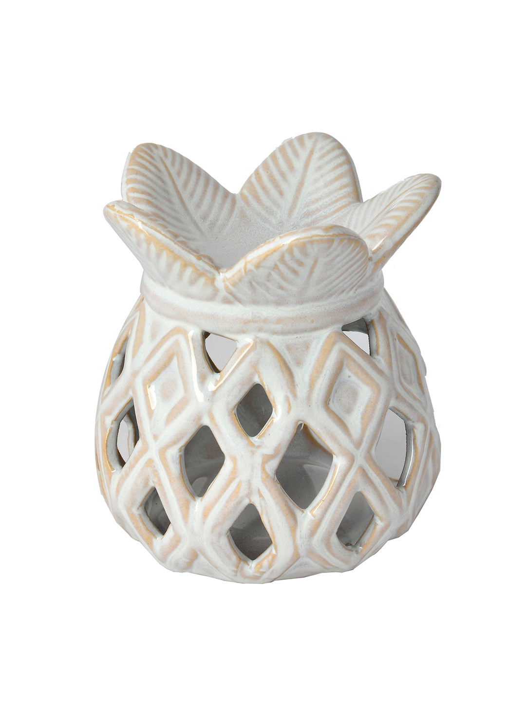 White Ceramic Pineapple Aromatherapy Oil Diffuser