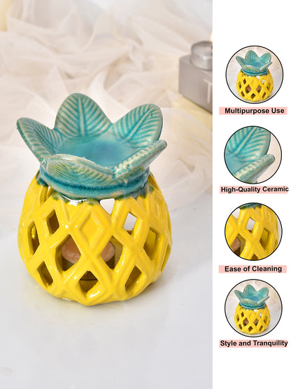 Yellow Ceramic Pineapple Aromatherapy Oil Diffuser