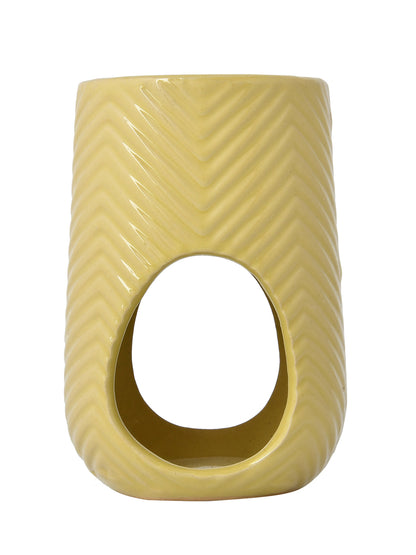 Yellow Artisanal Oval Ceramic Aroma Oil Diffuser