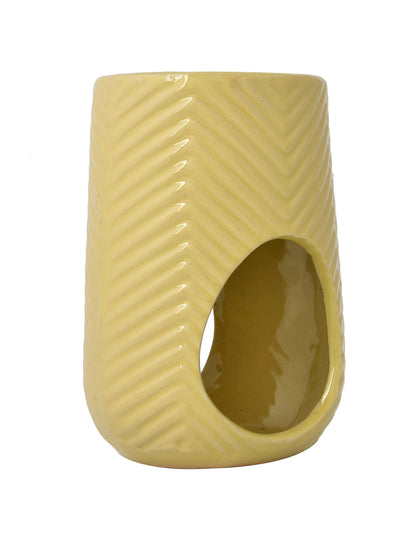 Yellow Artisanal Oval Ceramic Aroma Oil Diffuser