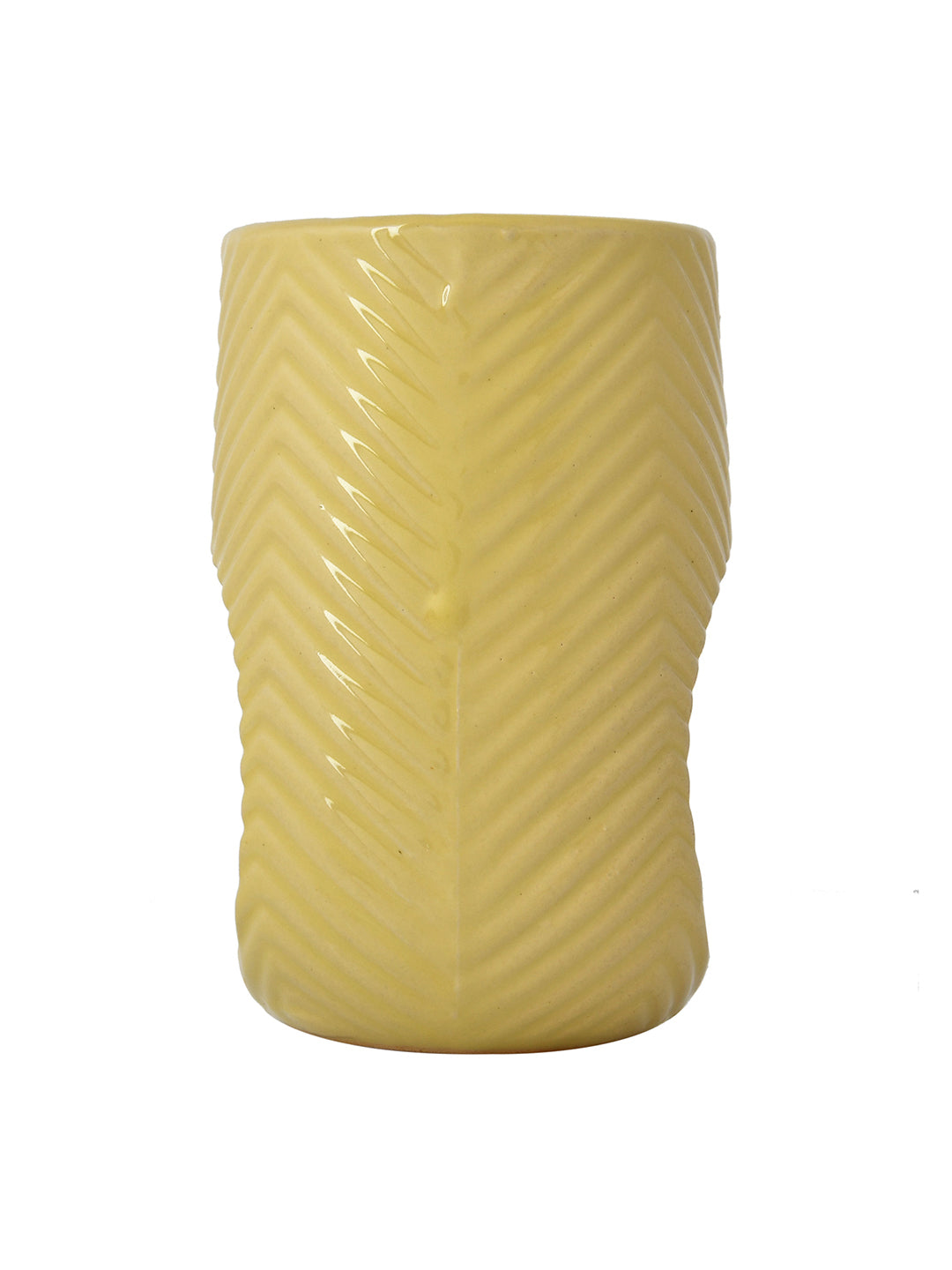 Yellow Artisanal Oval Ceramic Aroma Oil Diffuser