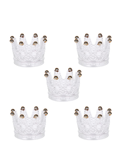 Transparent Set of 5 Candle Holder