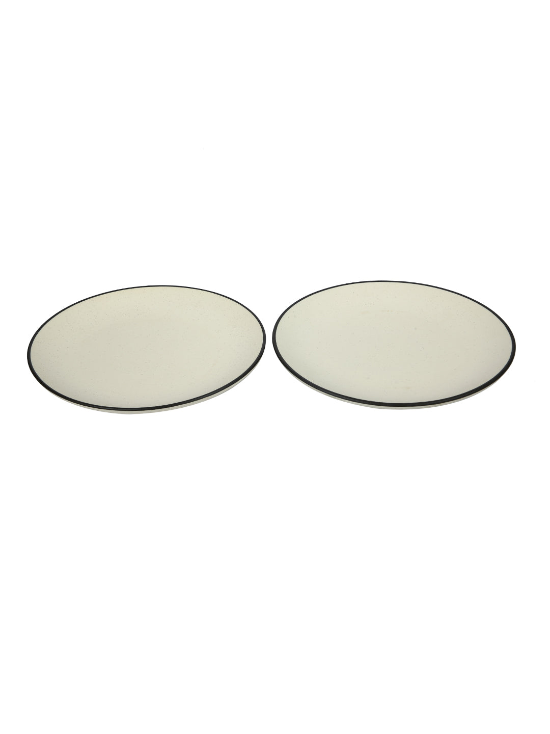 White Ceramic Plate Set of 2