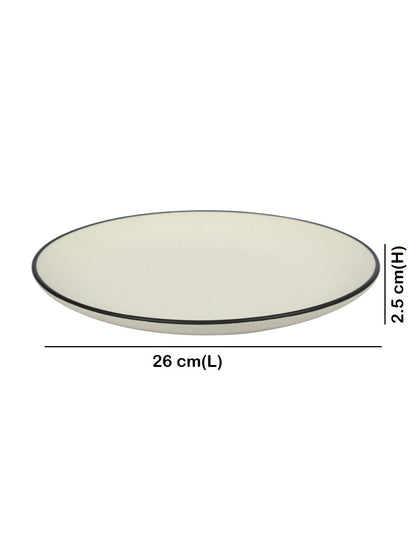 White Ceramic Plate Set of 2