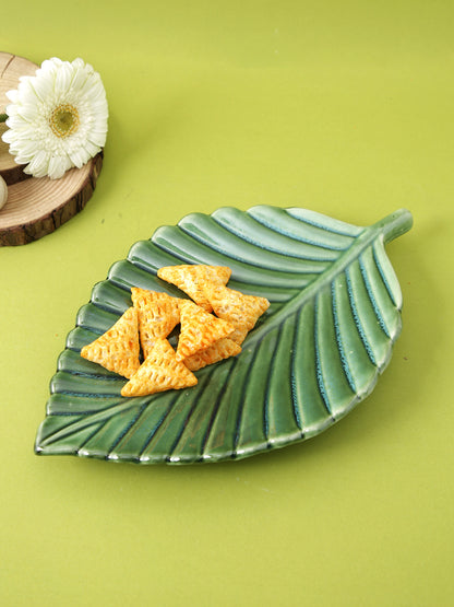 Light Green Leaf Platter