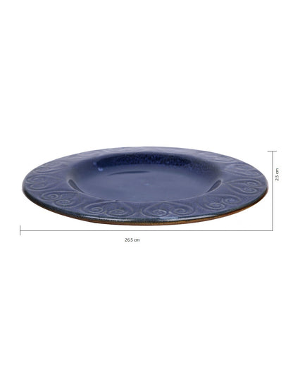 Flat Navy Blue Platter set of 2