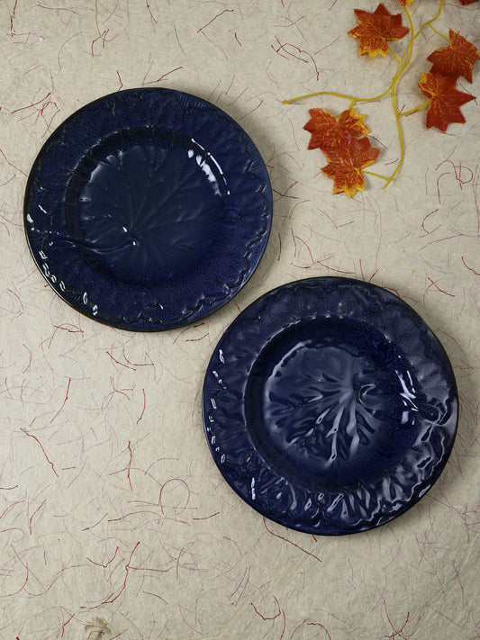 Flat Navy Blue Platter set of 2