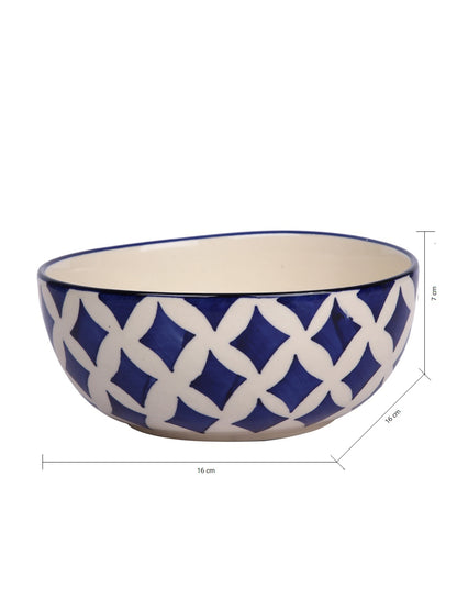 Blue Diamond Ceramic Bowl set of 2