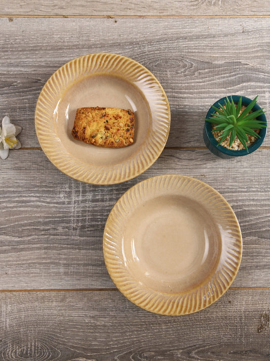 Subtle Beige Platter Set of 2