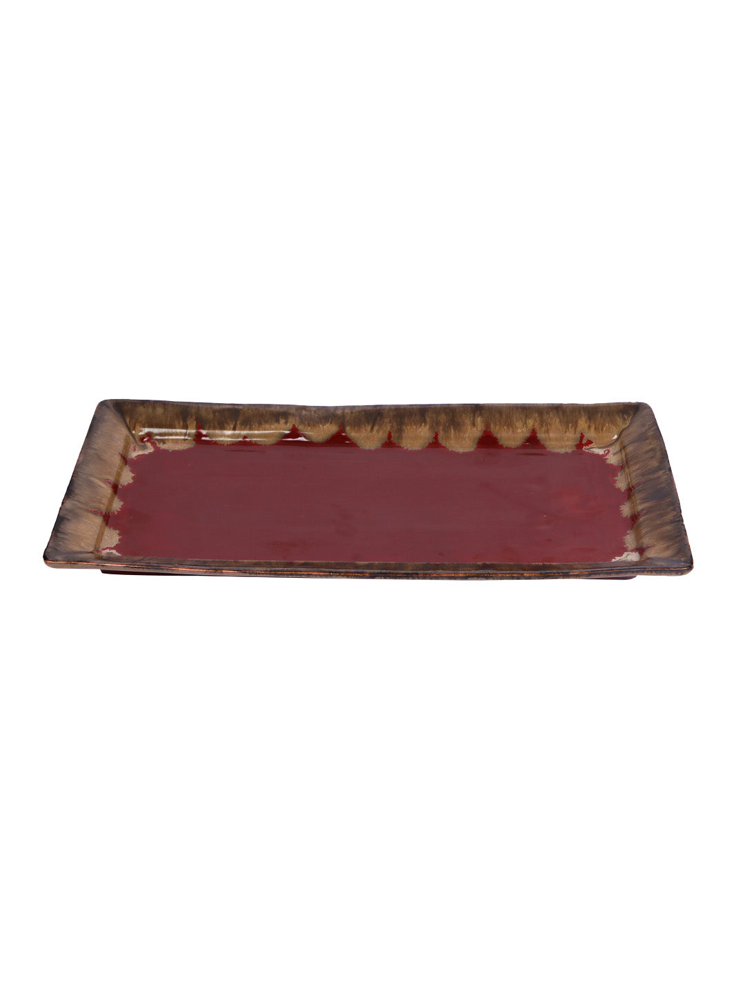 Rectangular Red Snacks Platter