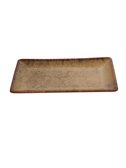 Rectangular Ceramic Platter in Natural Tone