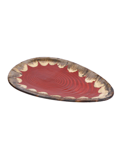 Red Almond shaped Platter