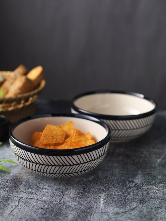 Set of 2 Ceramic Serving Bowls