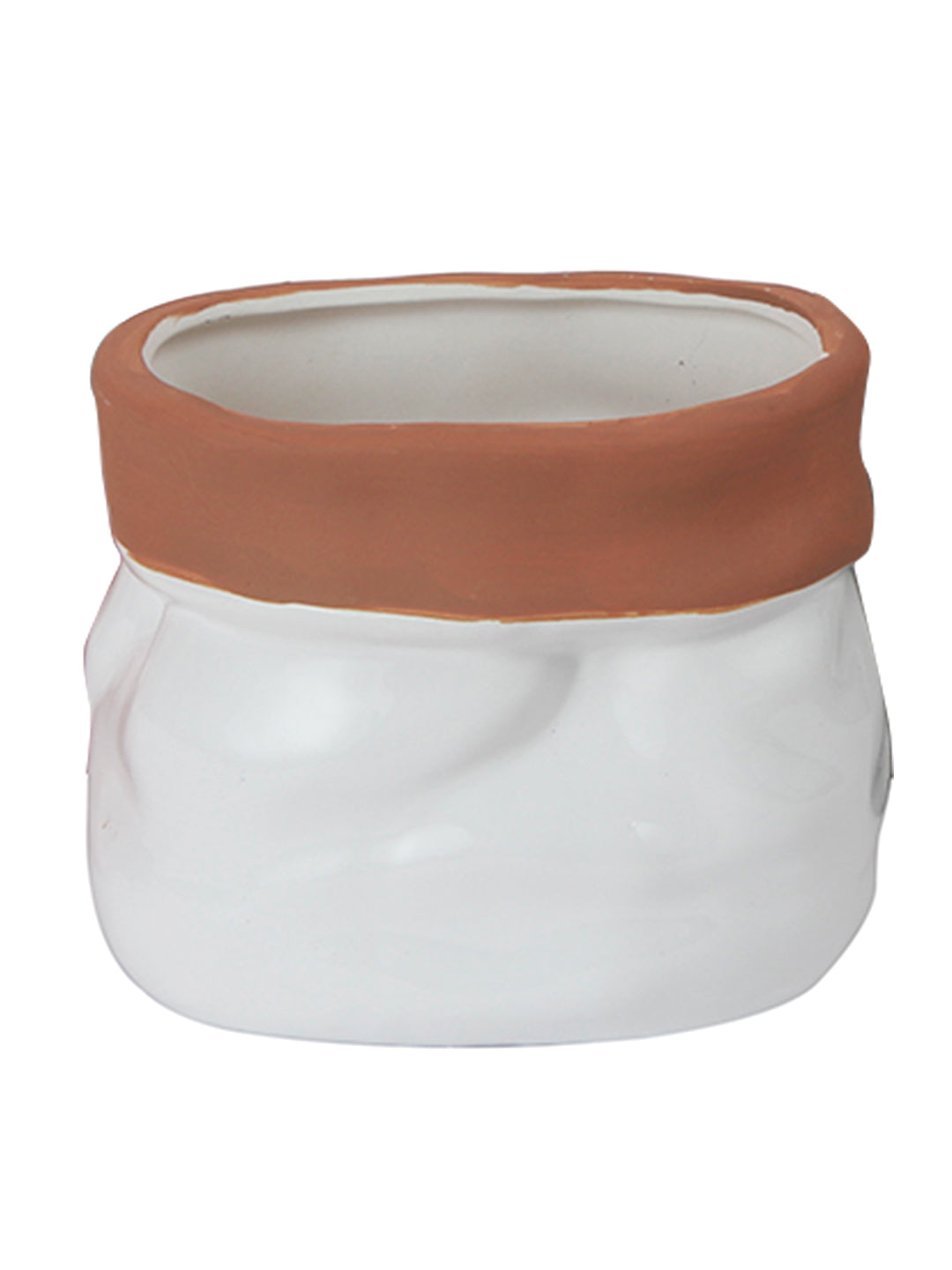 White Marble Effect Pot