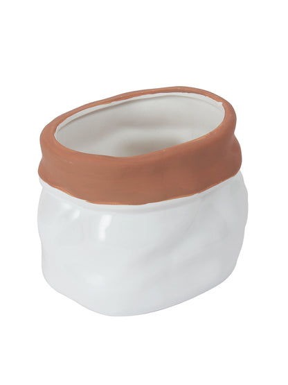 White Marble Effect Pot