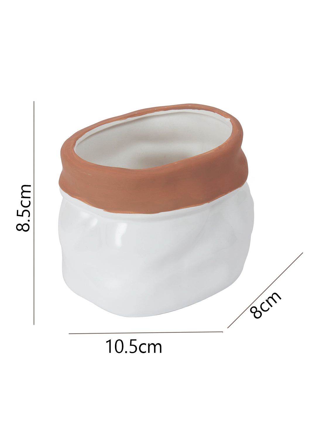 White Marble Effect Pot