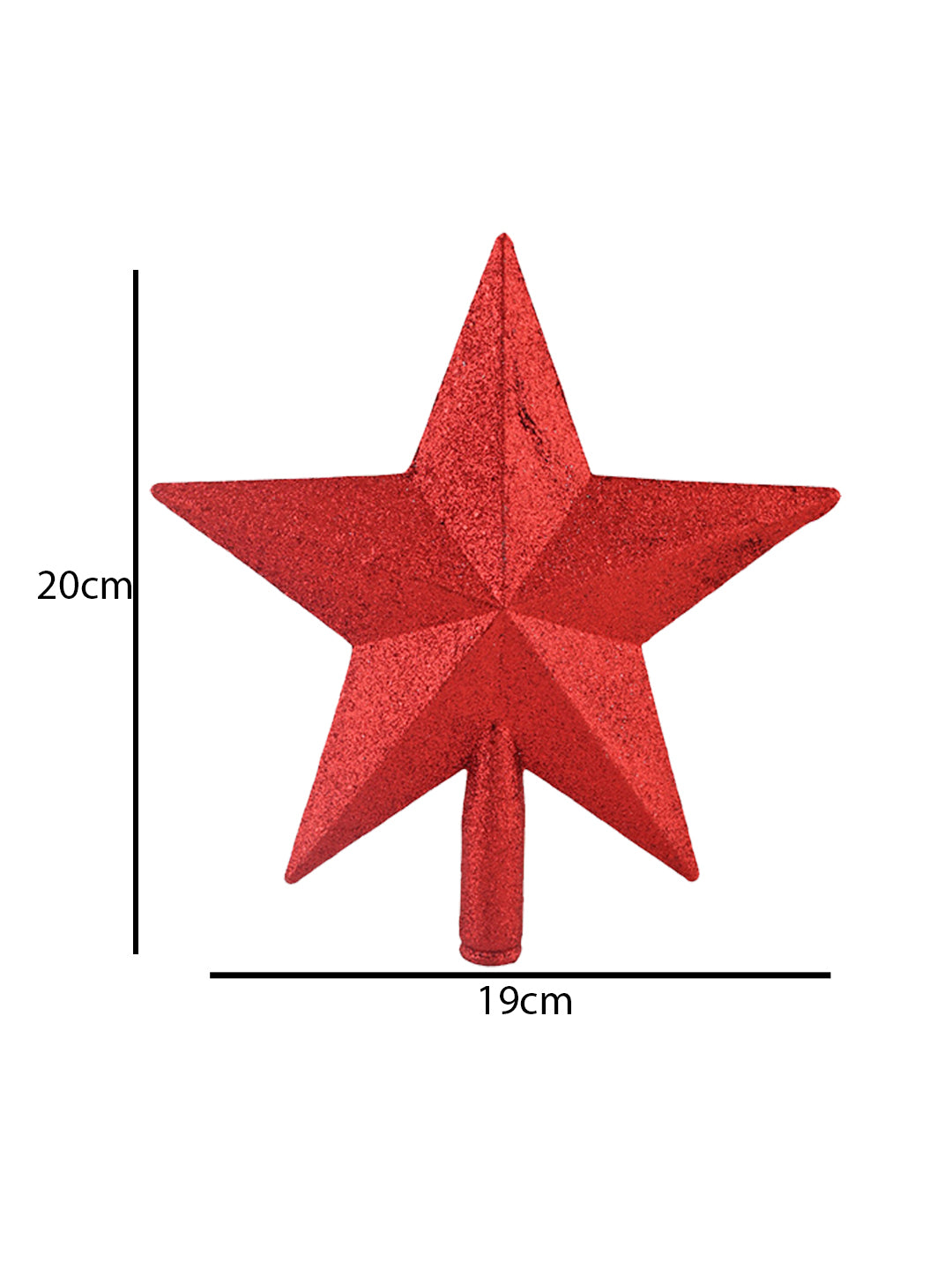 Set of 3 Elegant Shimmer Star Topper