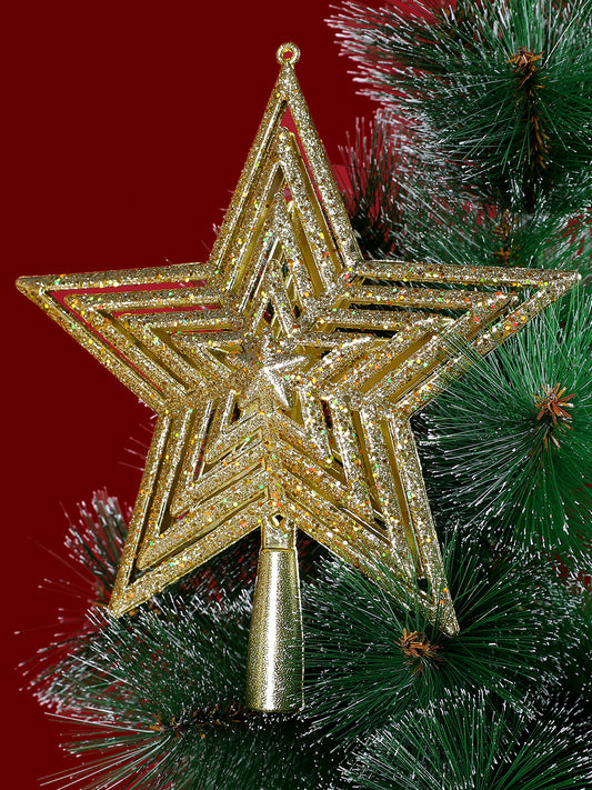 Shimmering Golden Sparkle Star Topper