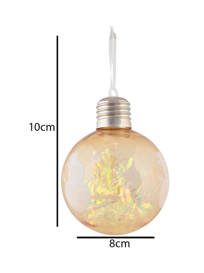 Set Of 2 LED Printed Christmas Ornaments