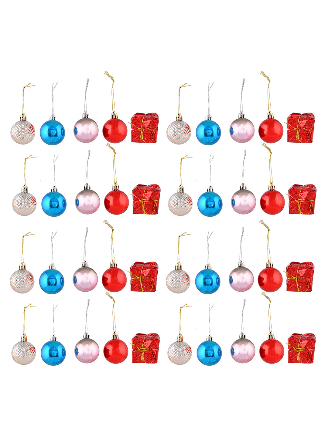 Set Of 40 Hanging Christmas Decor