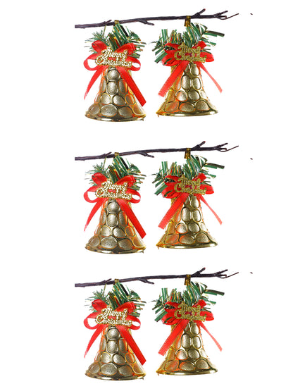 TAYHAA12 Pcs Red & Green Chiming Christmas Bells