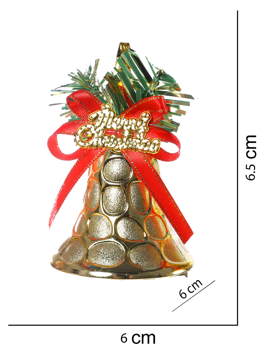 TAYHAA12 Pcs Red & Green Chiming Christmas Bells