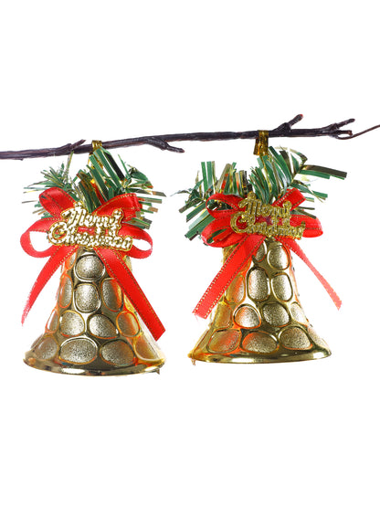 Set of 6 Golden Chiming Christmas Bells