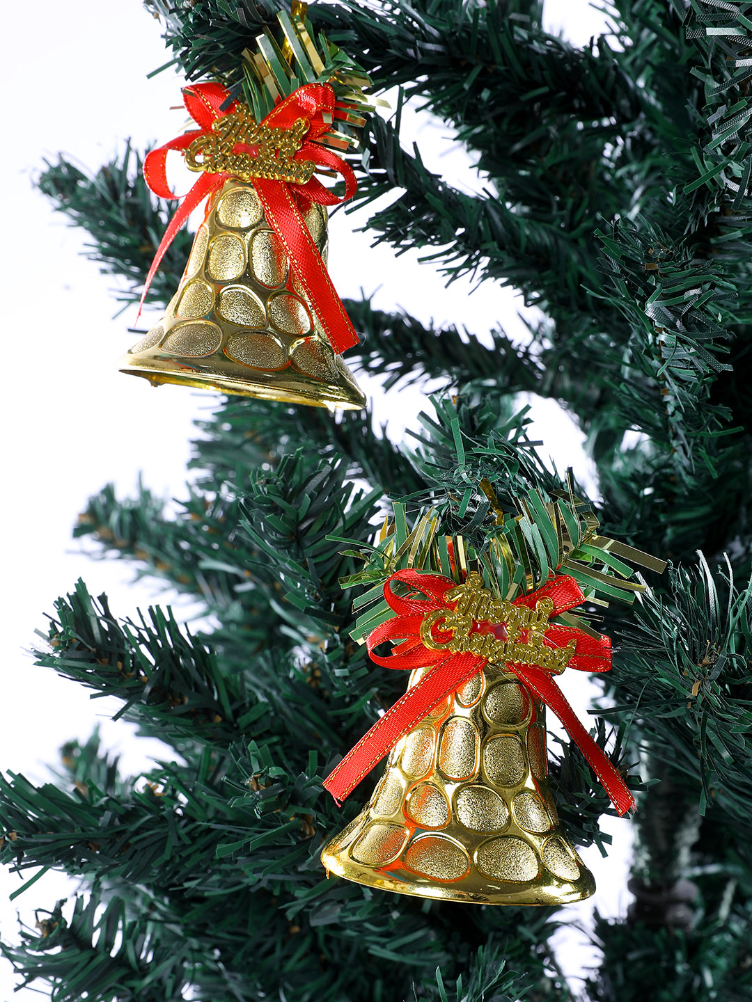 Set of 6 Golden Chiming Christmas Bells