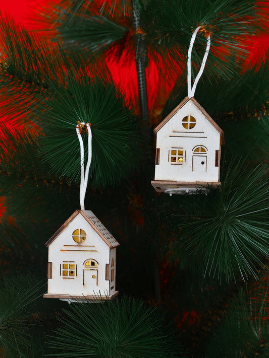 Brown Set Of 2 Holiday Home Christmas Ornament Tags