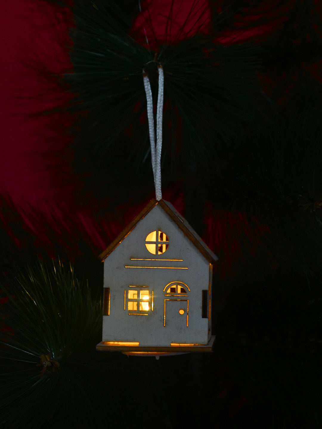White & Red Plastic Christmas Decor