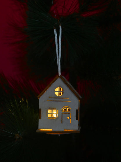 White & Red Plastic Christmas Decor